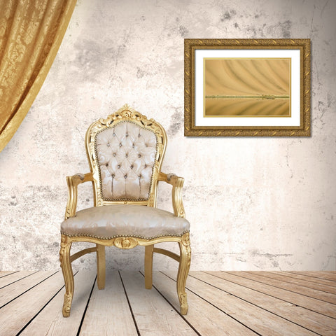 China, Badain Jaran Desert Dune patterns Gold Ornate Wood Framed Art Print with Double Matting by Anon, Ellen