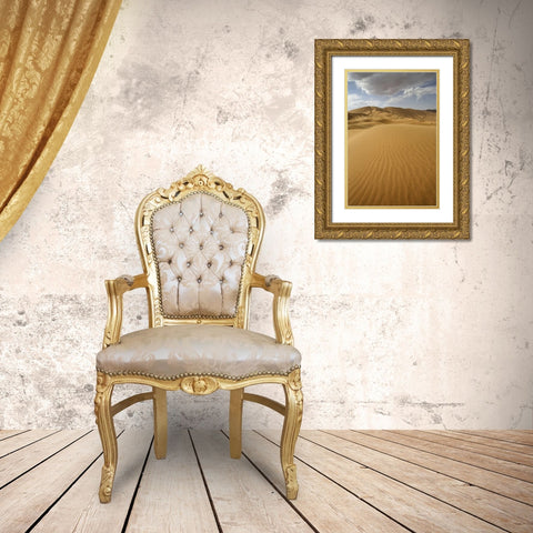 China, Badain Jaran Desert landscape Gold Ornate Wood Framed Art Print with Double Matting by Anon, Ellen