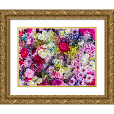 China-Hong Kong Flower market Gold Ornate Wood Framed Art Print with Double Matting by Eggers, Julie