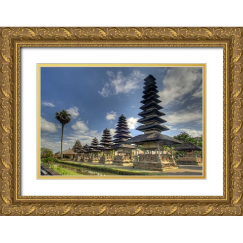 Indonesia, Bali, Mengwi Pura Taman Ayun temple Gold Ornate Wood Framed Art Print with Double Matting by Shimlock, Jones
