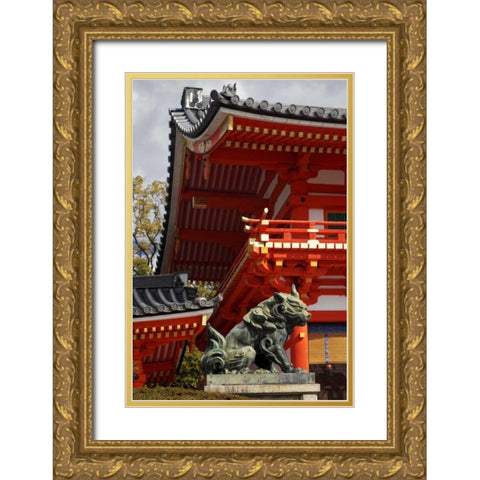 Japan, Kyoto Fushimi-Inari-Taisha Shinto shrine Gold Ornate Wood Framed Art Print with Double Matting by Flaherty, Dennis