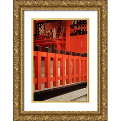 Japan, Kyoto Fushimi-Inari-Taisha Shinto shrine Gold Ornate Wood Framed Art Print with Double Matting by Flaherty, Dennis