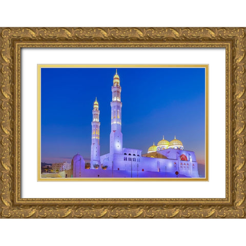 Middle East-Arabian Peninsula-Oman-Muscat-Bawshar-Muhammad Al Ameen Mosque in Bawshar Gold Ornate Wood Framed Art Print with Double Matting by Wilson, Emily M.