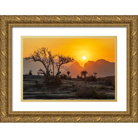 Middle East-Arabian Peninsula-Oman-Ad Dakhiliyah-Al Hamra Gold Ornate Wood Framed Art Print with Double Matting by Wilson, Emily M.