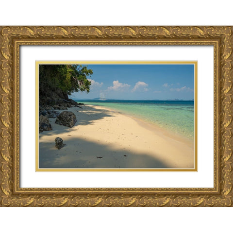 Ko Kradan-Talay Trang archipelago-Thailand Gold Ornate Wood Framed Art Print with Double Matting by Pitamitz, Sergio