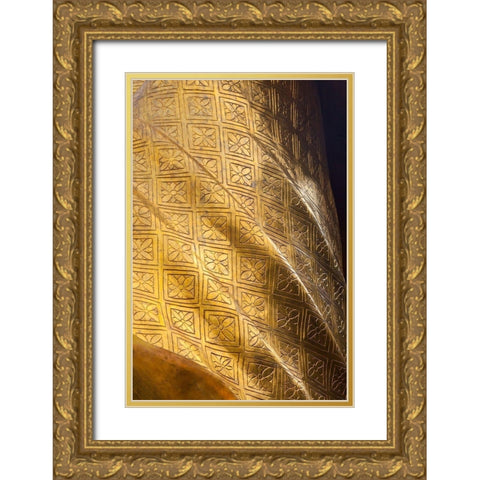 Thailand-Chonburi Province-Khao Sam Muk Shrine Statue of the Goddess Sam Muk  Gold Ornate Wood Framed Art Print with Double Matting by Haseltine, Tom