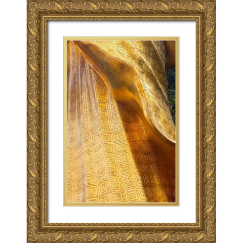 Thailand-Chonburi Province-Khao Sam Muk Shrine Statue of the Goddess Sam Muk  Gold Ornate Wood Framed Art Print with Double Matting by Haseltine, Tom