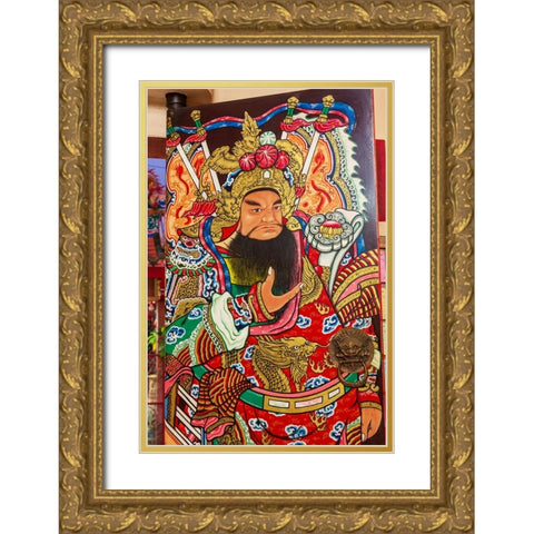 Pung Tao Gong Ancestral Temple- Chiang Mai- Thailand Gold Ornate Wood Framed Art Print with Double Matting by Haseltine, Tom