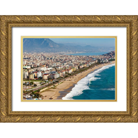 Alanya-Turkey Gold Ornate Wood Framed Art Print with Double Matting by Kabas, Ali