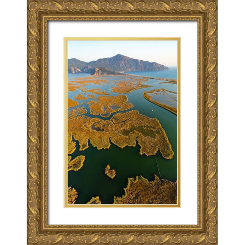 Dalyan-Koycegiz-Mugla-Turkey Gold Ornate Wood Framed Art Print with Double Matting by Kabas, Ali