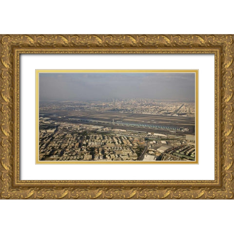 UAE, Dubai Dubai International Airport  Gold Ornate Wood Framed Art Print with Double Matting by Young, Bill