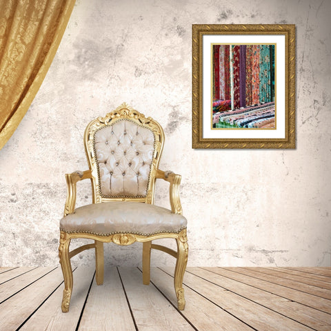 Jayma Bazaar-one of the greatest traditional markets in central Asia City Osh in the Fergana Valley  Gold Ornate Wood Framed Art Print with Double Matting by Zwick, Martin