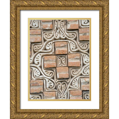 Karakhanid mausoleum dating back to the 12th century City Uzgen Gold Ornate Wood Framed Art Print with Double Matting by Zwick, Martin