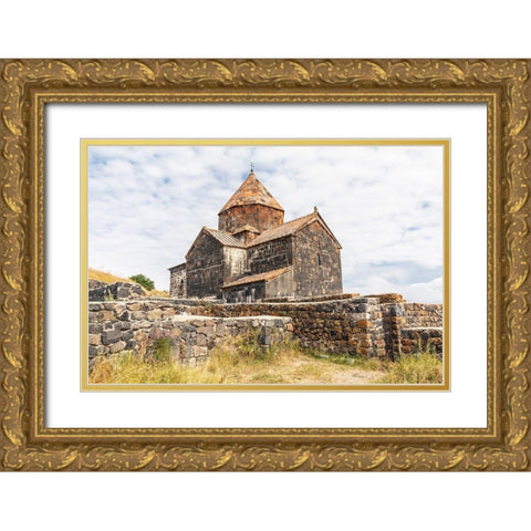 Armenia-Sevan The church of Surp Arakelots at the Sevanavank Monastery complex on Lake Sevan Gold Ornate Wood Framed Art Print with Double Matting by Wilson, Emily