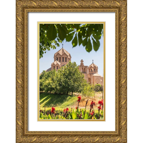 Armenia Yerevan Saint Gregory the Illuminator Cathedral Gold Ornate Wood Framed Art Print with Double Matting by Wilson, Emily