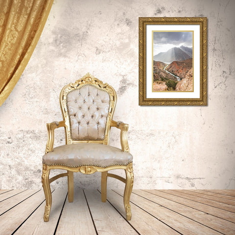 Iskanderkul-Sughd Province-Tajikistan The Yaghnob River and Iskanderkul Lake Gold Ornate Wood Framed Art Print with Double Matting by Wilson, Emily M.