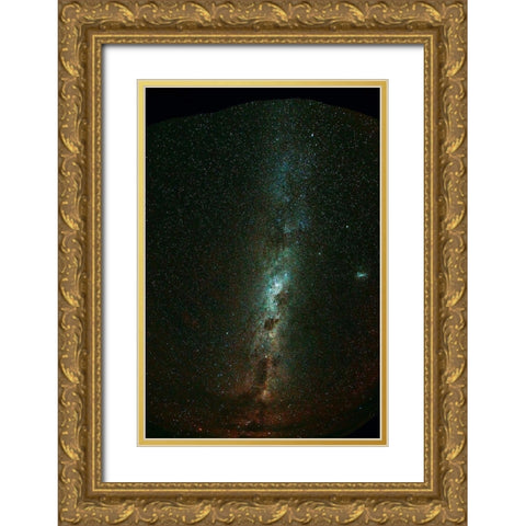 Milky Way seen from Ohau-Mackenzie Country-Canterbury Gold Ornate Wood Framed Art Print with Double Matting by Wall, David