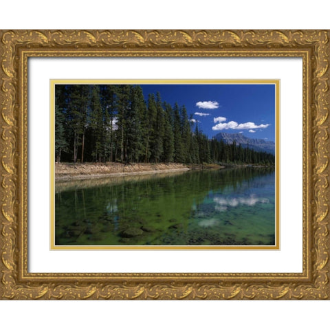 Canada, Alberta, Canadian Rockies at Banff NP Gold Ornate Wood Framed Art Print with Double Matting by Grandmaison, Mike
