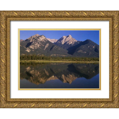 Canada, Alberta, Canadian Rockies at Jasper NP Gold Ornate Wood Framed Art Print with Double Matting by Grandmaison, Mike