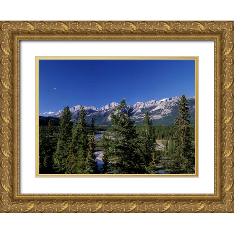 Canada, Alberta, Jasper NP Gold Ornate Wood Framed Art Print with Double Matting by Grandmaison, Mike