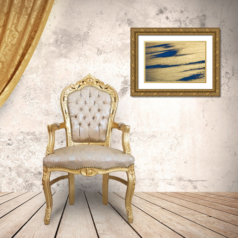 Canada, Banff NP Ice pattern on Vermillion Lake Gold Ornate Wood Framed Art Print with Double Matting by Grandmaison, Mike