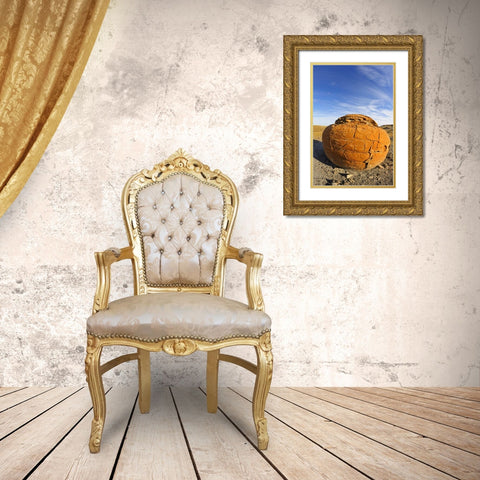 Canada, Red Rock Coulee Sandstone concretion Gold Ornate Wood Framed Art Print with Double Matting by Grandmaison, Mike