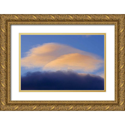 Canada, Alberta, Jasper NP Clouds at sunset Gold Ornate Wood Framed Art Print with Double Matting by Grandmaison, Mike