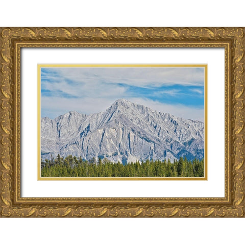 Canada-Alberta-Banff National Park Mount Ishbel landscape Gold Ornate Wood Framed Art Print with Double Matting by Jaynes Gallery