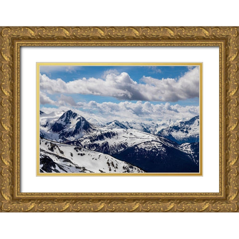 Canada-British Columbia-Whistler Fitzsimmons Range in Garibaldi Provincial Park  Gold Ornate Wood Framed Art Print with Double Matting by Jaynes Gallery