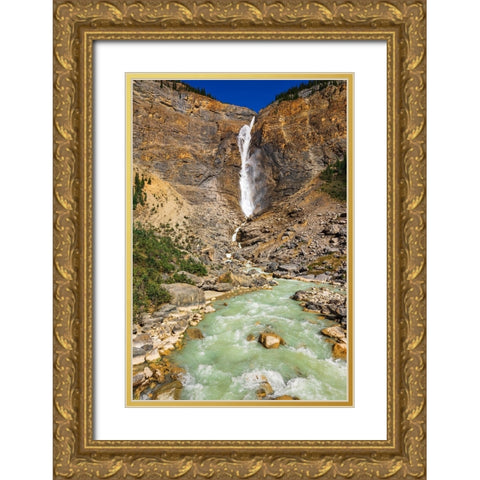 Takakkaw Falls-Yoho National Park-British Columbia-Canada Gold Ornate Wood Framed Art Print with Double Matting by Bishop, Russ