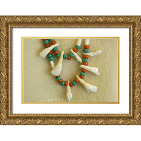 Canada, Manitoba, Churchill, Inuit necklace Gold Ornate Wood Framed Art Print with Double Matting by Kaveney, Wendy