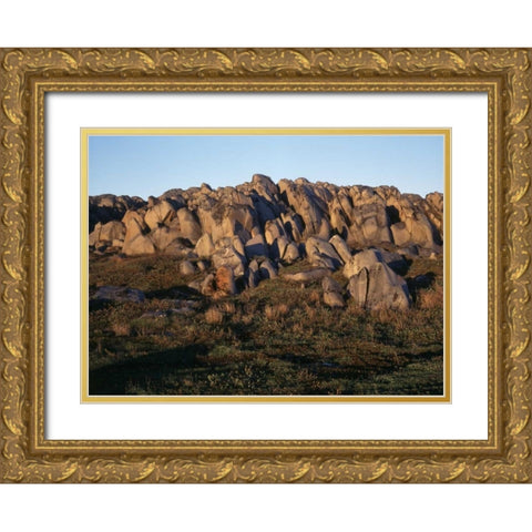 Canada, Manitoba, Churchill, rock formation Gold Ornate Wood Framed Art Print with Double Matting by Grandmaison, Mike
