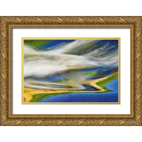 Canada, Nopiming PP Bird River at Tulabi Falls Gold Ornate Wood Framed Art Print with Double Matting by Grandmaison, Mike