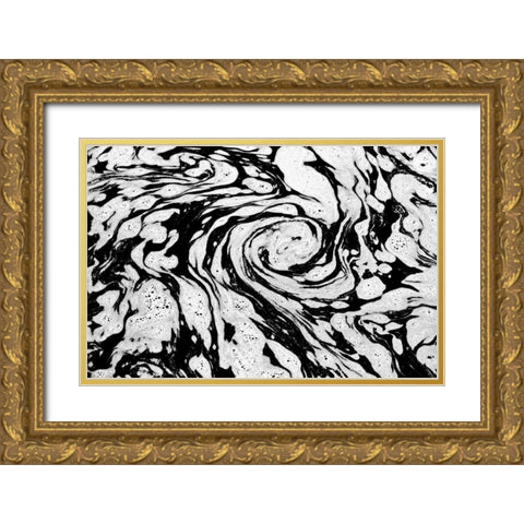 Canada, Manitoba Foam patterns in water Gold Ornate Wood Framed Art Print with Double Matting by Grandmaison, Mike