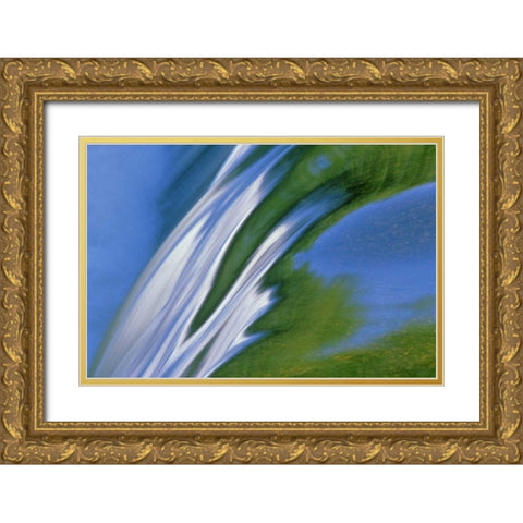Canada, Whiteshell PP Rainbow Falls in spring Gold Ornate Wood Framed Art Print with Double Matting by Grandmaison, Mike
