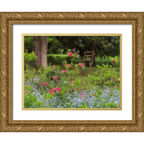Canada, New Brunswick, garden and forest Gold Ornate Wood Framed Art Print with Double Matting by Anon, Ellen