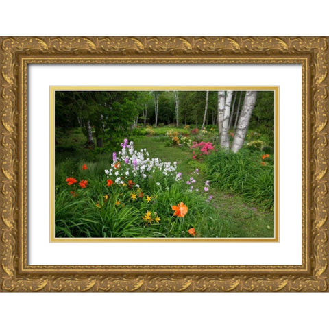 Canada, New Brunswick Garden scenic Gold Ornate Wood Framed Art Print with Double Matting by Anon, Ellen