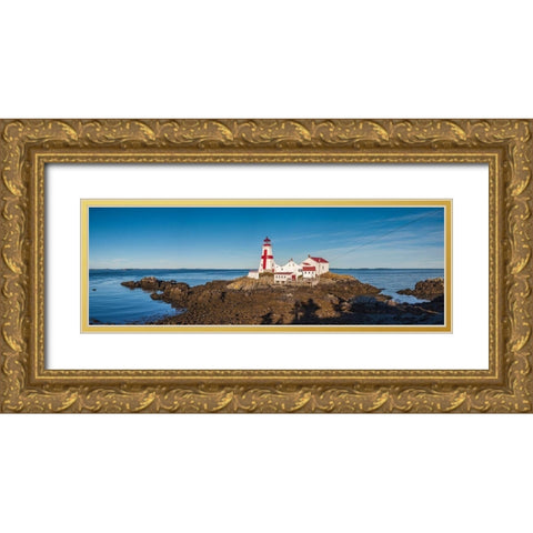 Canada-New Brunswick-Campobello Island-Head Harbour Lightstation lighthouse Gold Ornate Wood Framed Art Print with Double Matting by Bibikow, Walter