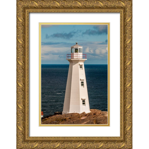 Cape Spear Lighthouse National Historic Site-Cape Spear-St Johns-Newfoundland-Canada Gold Ornate Wood Framed Art Print with Double Matting by DeFreitas, Michael