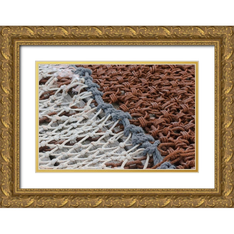 Fishing equipment was found on the docks of Lunenburg-Nova Scotia Gold Ornate Wood Framed Art Print with Double Matting by Ostrowitz, Mallorie