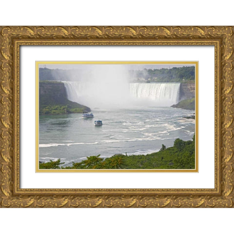 Canada, Ontario, Sightseeing at Niagara Falls Gold Ornate Wood Framed Art Print with Double Matting by Lord, Fred