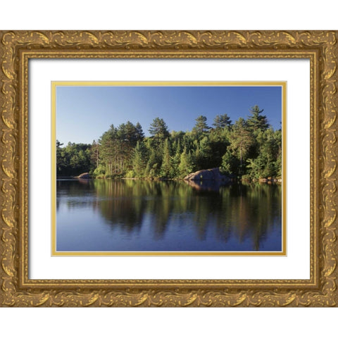 Canada, Ontario, Lake Gold Ornate Wood Framed Art Print with Double Matting by Grandmaison, Mike
