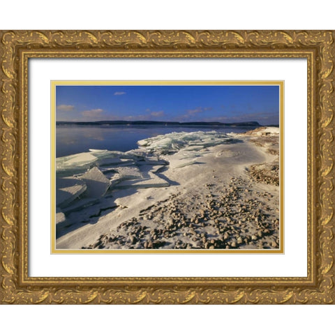 Canada, Ontario, Rossport, lake Superior Gold Ornate Wood Framed Art Print with Double Matting by Grandmaison, Mike