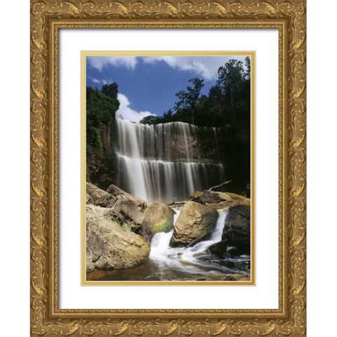 Canada, Ontario, Hamilton, Websters Falls Gold Ornate Wood Framed Art Print with Double Matting by Grandmaison, Mike
