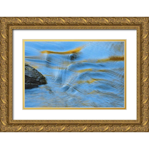 Canada, Ontario Oxtongue River water rippling Gold Ornate Wood Framed Art Print with Double Matting by Grandmaison, Mike