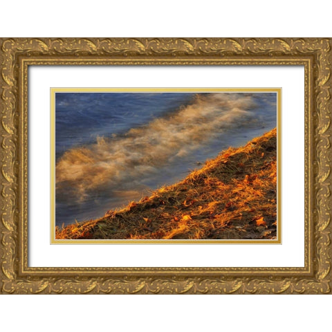 Canada, Ontario Waves on shore of Lake Muskoka Gold Ornate Wood Framed Art Print with Double Matting by Grandmaison, Mike