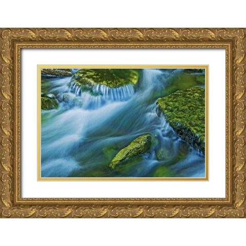 Canada, Ontario Kagawong River scenic Gold Ornate Wood Framed Art Print with Double Matting by Grandmaison, Mike