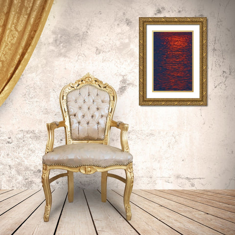 Canada, Ontario Sunrise across Georgian Bay Gold Ornate Wood Framed Art Print with Double Matting by Grandmaison, Mike