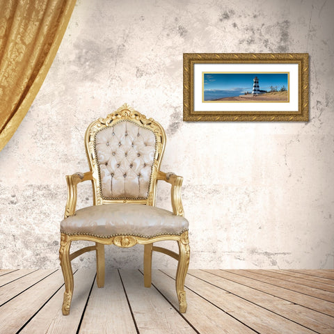 Canada-Prince Edward Island-West Point-West Point Lighthouse Gold Ornate Wood Framed Art Print with Double Matting by Bibikow, Walter