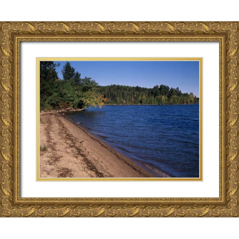 Canada, Saskatchewan, Waskesiu Lake Gold Ornate Wood Framed Art Print with Double Matting by Grandmaison, Mike